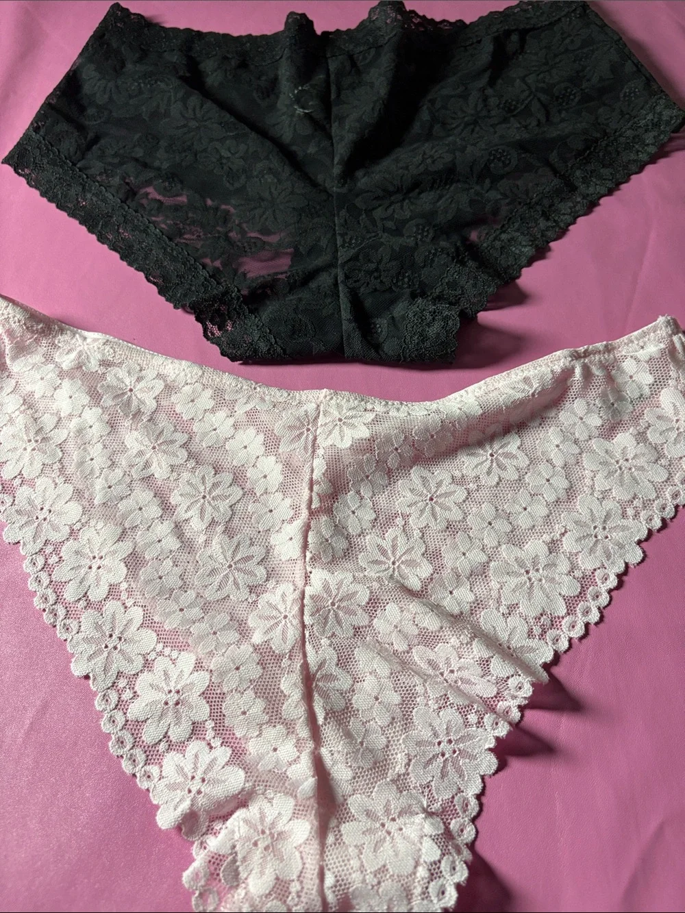 Lace Boyshort Panties in Black, White, Pink, and Mint - Floral Stretch Lace